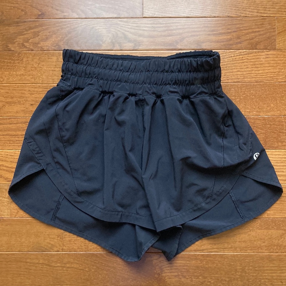 Black Track That High Rise Shorts 3in